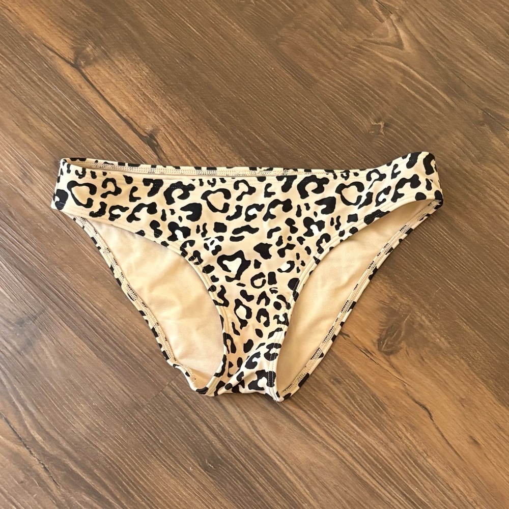 Hollister Leopard Swim Bottoms - Tan & Black